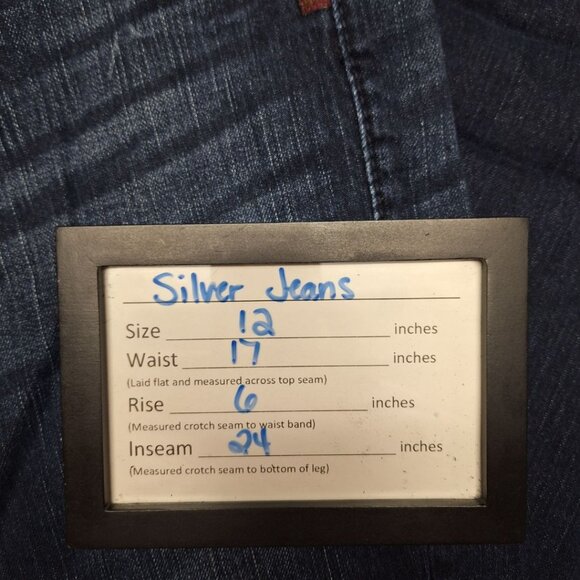 Silver‎ Jeans Santorini Cropped Pants Dark Wash Womens 32 Short Capri Denim - Picture 6 of 9